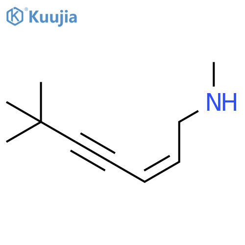 2-Hepten-4-yn-1-amine, N,6,6-trimethyl-, (Z)- (9CI) structure