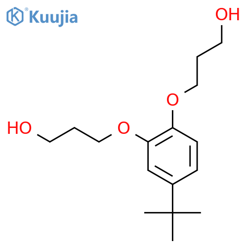 1-Propanol, 3,3'-[[4-(1,1-dimethylethyl)-1,2-phenylene]bis(oxy)]bis- structure