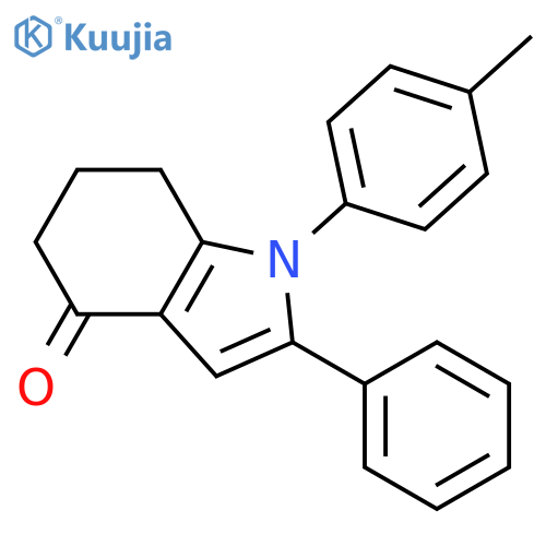 4H-INDOL-4-ONE, 1,5,6,7-TETRAHYDRO-1-(4-METHYLPHENYL)-2-PHENYL- structure