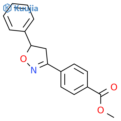 Benzoic acid, 4-(4,5-dihydro-5-phenyl-3-isoxazolyl)-, methyl ester structure