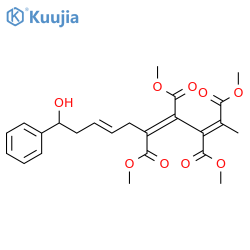 2,4,7-Decatriene-2,3,4,5-tetracarboxylic acid, 10-hydroxy-10-phenyl-, tetramethyl ester, (2E,4E,7E)- (9CI) structure