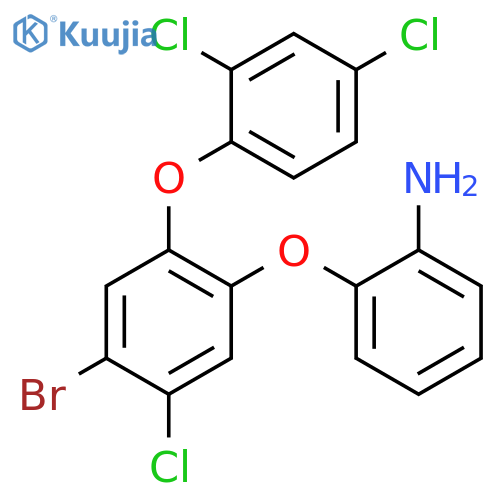 Benzenamine, 2-[4-bromo-5-chloro-2-(2,4-dichlorophenoxy)phenoxy]- structure