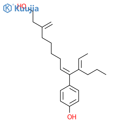 Phenol, 4-[(1E)-1-[(1E)-1-ethylidenebutyl]-9-hydroxy-7-methylene-1-nonen-1-yl]- structure
