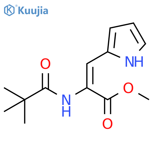 2-Propenoic acid, 2-[(2,2-dimethyl-1-oxopropyl)amino]-3-(1H-pyrrol-2-yl)-, methyl ester, (2E)- structure