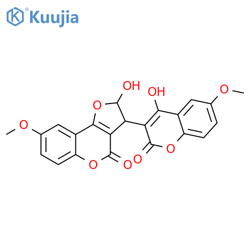 4H-Furo[3,2-c][1]benzopyran-4-one,2,3-dihydro-2-hydroxy-3-(4-hydroxy-6-methoxy-2-oxo-2H-1-benzopyran-3-yl)-8-methoxy- structure