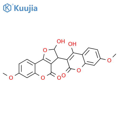 4H-Furo[3,2-c][1]benzopyran-4-one,2,3-dihydro-2-hydroxy-3-(4-hydroxy-7-methoxy-2-oxo-2H-1-benzopyran-3-yl)-7-methoxy- structure