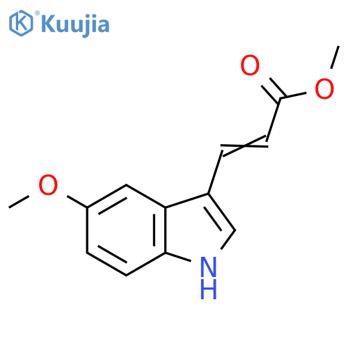 2-Propenoic acid, 3-(5-methoxy-1H-indol-3-yl)-, methyl ester structure