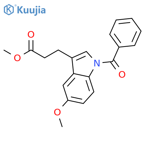 1H-Indole-3-propanoic acid, 1-benzoyl-5-methoxy-, methyl ester structure