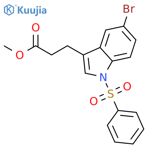 1H-Indole-3-propanoic acid, 5-bromo-1-(phenylsulfonyl)-, methyl ester structure