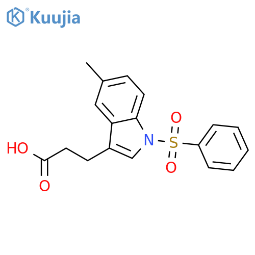 1H-Indole-3-propanoic acid, 5-methyl-1-(phenylsulfonyl)- structure