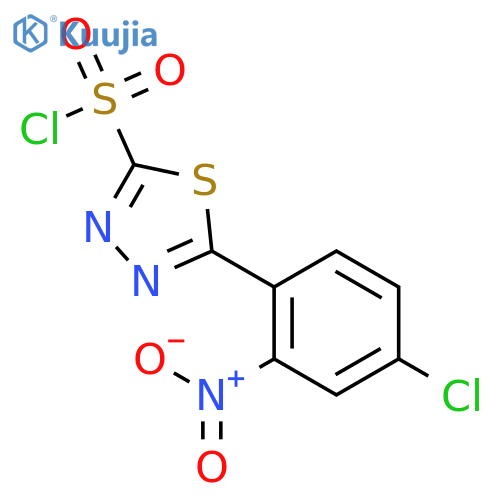 1,3,4-Thiadiazole-2-sulfonyl chloride, 5-(4-chloro-2-nitrophenyl)- structure