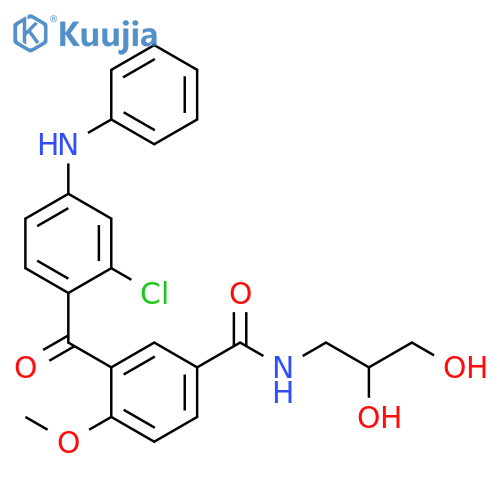 Benzamide,3-[2-chloro-4-(phenylamino)benzoyl]-N-(2,3-dihydroxypropyl)-4-methoxy- structure