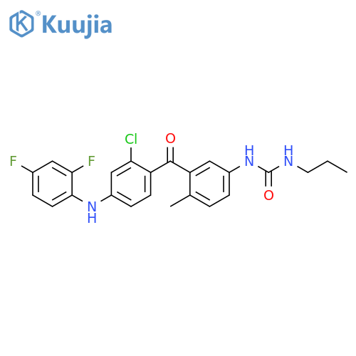Urea, N-[3-[2-chloro-4-[(2,4-difluorophenyl)amino]benzoyl]-4-methylphenyl]-N'-propyl- structure