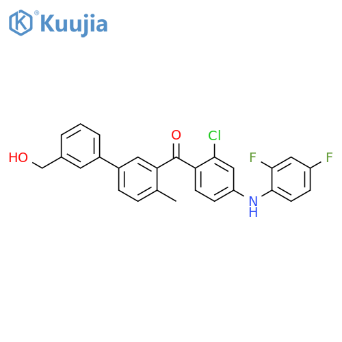 Methanone, [2-chloro-4-[(2,4-difluorophenyl)amino]phenyl][3'-(hydroxymethyl)-4-methyl[1,1'-biphenyl]-3-yl]- structure