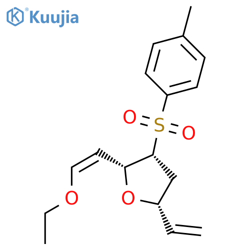 Furan, 5-ethenyl-2-[(1Z)-2-ethoxyethenyl]tetrahydro-3-[(4-methylphenyl)sulfonyl]-, (2R,3R,5R)-rel- structure