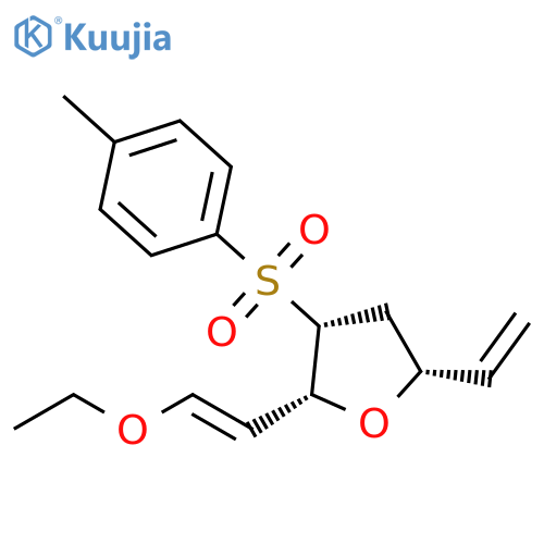 Furan,5-ethenyl-2-[(1E)-2-ethoxyethenyl]tetrahydro-3-[(4-methylphenyl)sulfonyl]-, (2R,3R,5R)-rel- structure