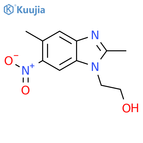 1H-Benzimidazole-1-ethanol, 2,5-dimethyl-6-nitro- structure