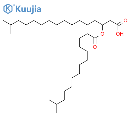 Hexadecanoic acid, 15-methyl-3-[(13-methyl-1-oxotetradecyl)oxy]- structure