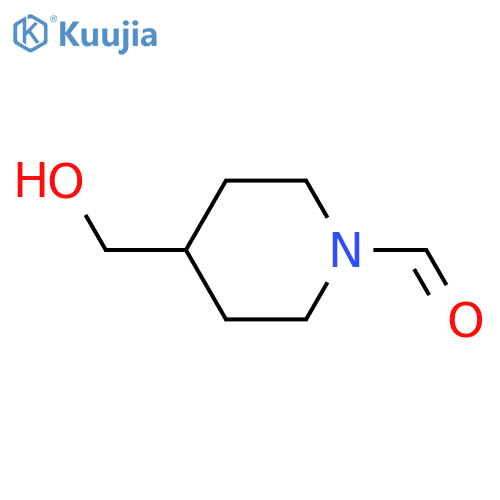 1-Piperidinecarboxaldehyde, 4-(hydroxymethyl)- structure