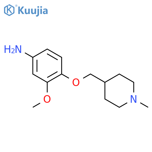Benzenamine, 3-methoxy-4-[(1-methyl-4-piperidinyl)methoxy]- structure