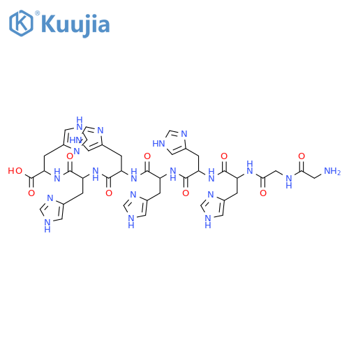 L-Histidine, glycylglycyl-L-histidyl-L-histidyl-L-histidyl-L-histidyl-L-histidyl- structure