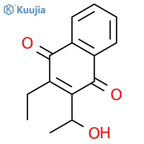 1,4-NAPHTHALENEDIONE, 2-ETHYL-3-(1-HYDROXYETHYL)- structure