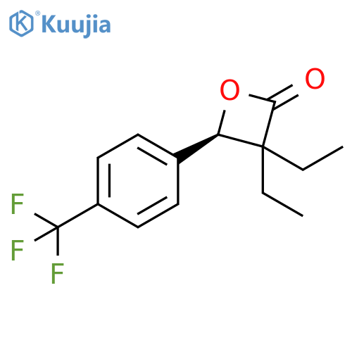 2-Oxetanone, 3,3-diethyl-4-[4-(trifluoromethyl)phenyl]-, (4R)- structure
