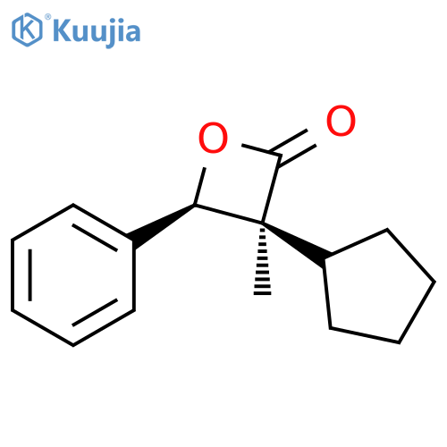 2-Oxetanone, 3-cyclopentyl-3-methyl-4-phenyl-, (3S,4R)- structure