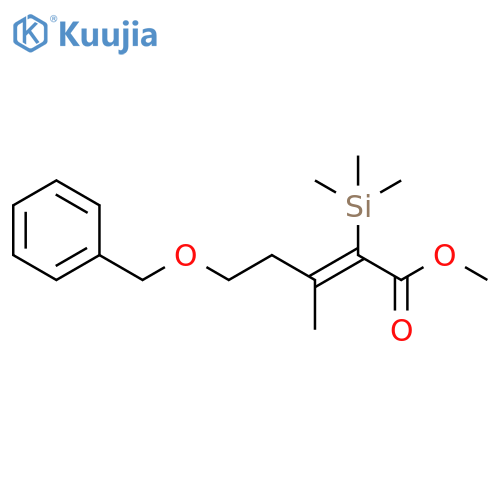 2-Pentenoic acid, 3-methyl-5-(phenylmethoxy)-2-(trimethylsilyl)-, methyl ester, (2Z)- structure