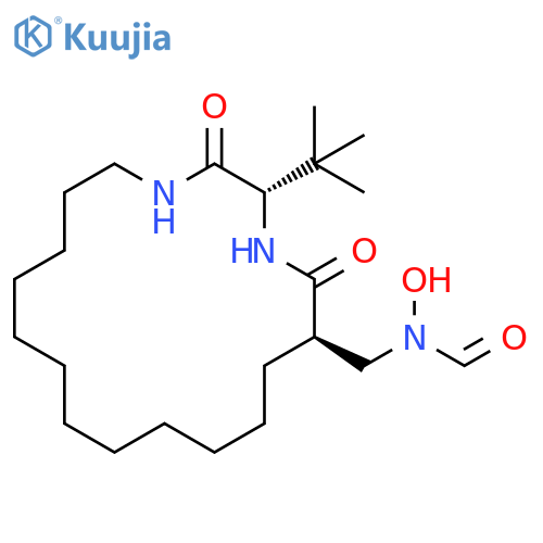 Formamide,N-[[(3S,6R)-3-(1,1-dimethylethyl)-2,5-dioxo-1,4-diazacyclooctadec-6-yl]methyl]-N-hydroxy- structure