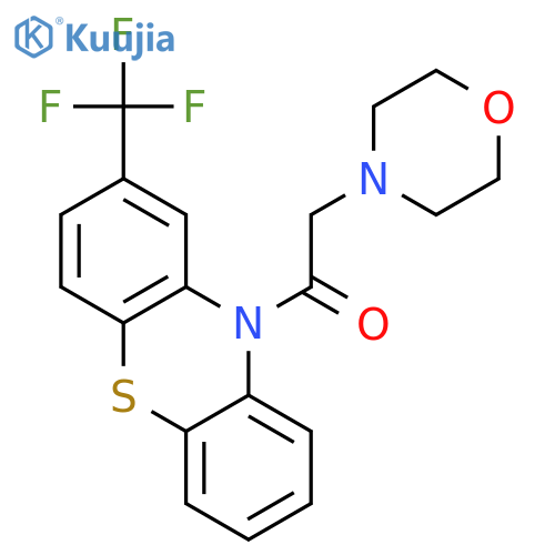 10H-PHENOTHIAZINE, 10-(4-MORPHOLINYLACETYL)-2-(TRIFLUOROMETHYL)- structure