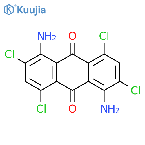 9,10-Anthracenedione, 1,5-diamino-2,4,6,8-tetrachloro- structure