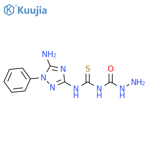 Hydrazinecarboxamide, N-[[(5-amino-1-phenyl-1H-1,2,4-triazol-3-yl)amino]thioxomethyl]- structure
