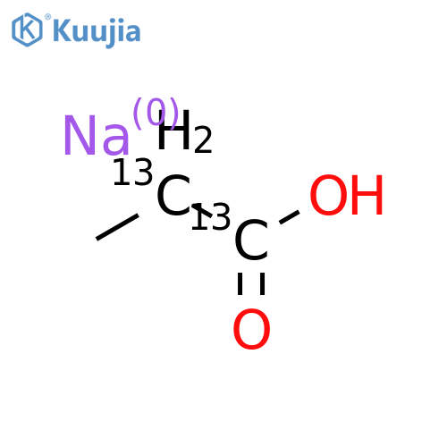 Propanoic-1,2-13C2acid, sodium salt (9CI) structure