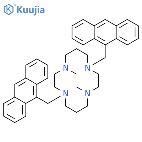 1,4,8,11-Tetraazacyclotetradecane,1,8-bis(9-anthracenylmethyl)-4,11-dimethyl- structure