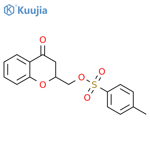 4H-1-Benzopyran-4-one,2,3-dihydro-2-[[[(4-methylphenyl)sulfonyl]oxy]methyl]- structure