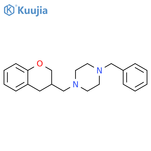 Piperazine,1-[(3,4-dihydro-2H-1-benzopyran-3-yl)methyl]-4-(phenylmethyl)- structure