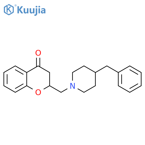 4H-1-Benzopyran-4-one,2,3-dihydro-2-[[4-(phenylmethyl)-1-piperidinyl]methyl]- structure