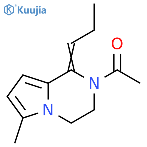 Pyrrolo[1,2-a]pyrazine,2-acetyl-1,2,3,4-tetrahydro-6-methyl-1-propylidene- structure