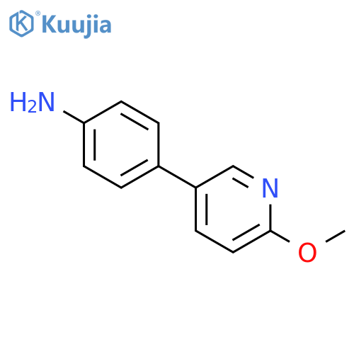 Benzenamine,4-(6-methoxy-3-pyridinyl)- structure