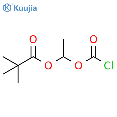 Propanoic acid, 2,2-dimethyl-, 1-[(chlorocarbonyl)oxy]ethyl ester structure