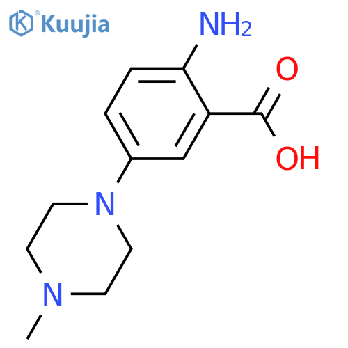 2-Amino-5-(4-methylpiperazin-1-yl)benzoic acid structure