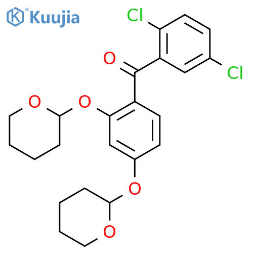 Methanone,[2,4-bis[(tetrahydro-2H-pyran-2-yl)oxy]phenyl](2,5-dichlorophenyl)- structure