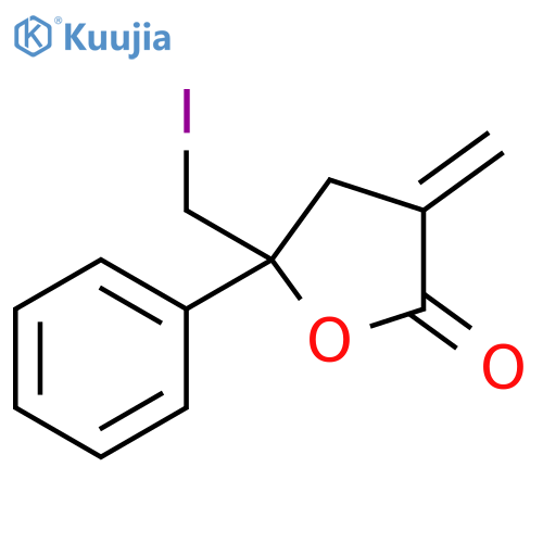 2(3H)-Furanone, dihydro-5-(iodomethyl)-3-methylene-5-phenyl- structure