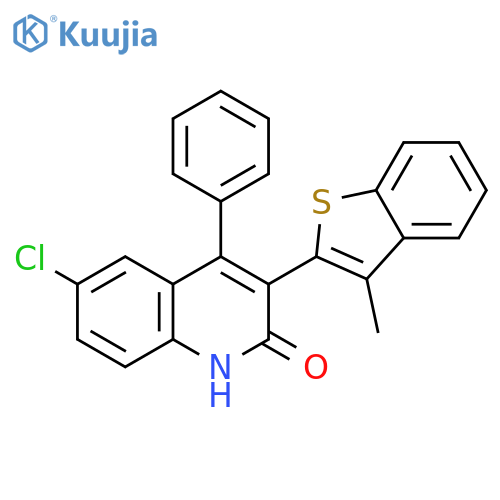 2(1H)-Quinolinone, 6-chloro-3-(3-methylbenzo[b]thien-2-yl)-4-phenyl- structure