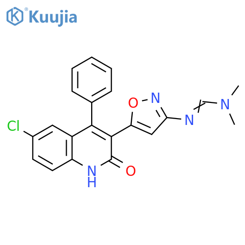 Methanimidamide,N'-[5-(6-chloro-1,2-dihydro-2-oxo-4-phenyl-3-quinolinyl)-3-isoxazolyl]-N,N-dimethyl- structure