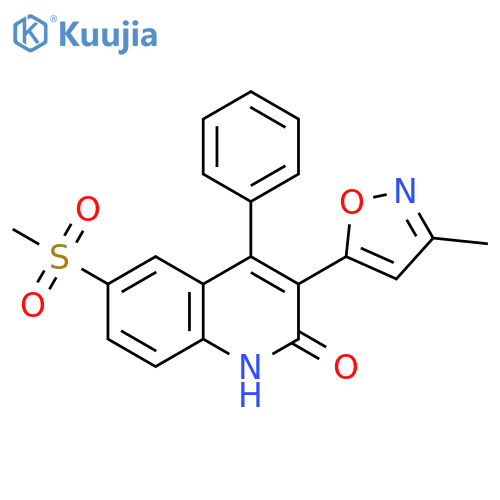 2(1H)-Quinolinone,3-(3-methyl-5-isoxazolyl)-6-(methylsulfonyl)-4-phenyl- structure