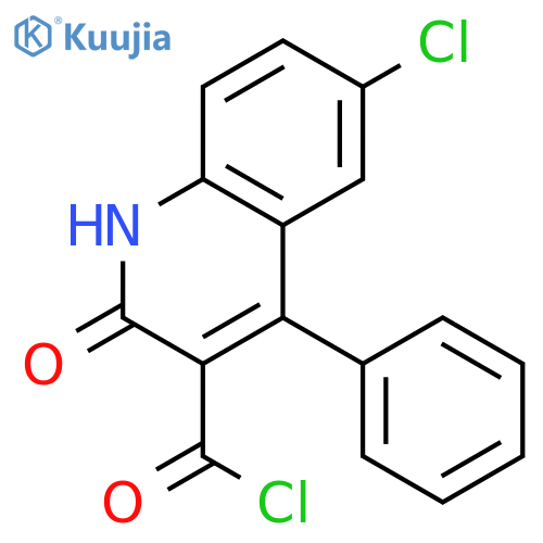 3-Quinolinecarbonyl chloride, 6-chloro-1,2-dihydro-2-oxo-4-phenyl- structure