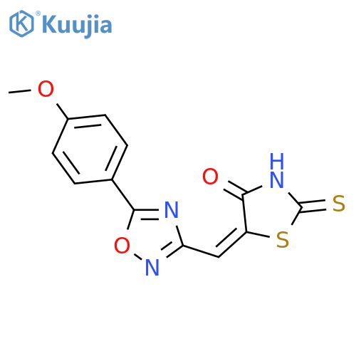 4-Thiazolidinone,5-[[5-(4-methoxyphenyl)-1,2,4-oxadiazol-3-yl]methylene]-2-thioxo- structure