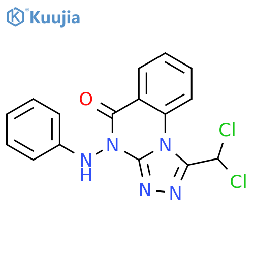 [1,2,4]Triazolo[4,3-a]quinazolin-5(4H)-one,1-(dichloromethyl)-4-(phenylamino)- structure